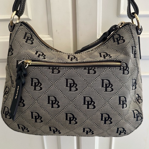 Dooney & Bourke Black Signature Monogram Hobo Shoulder Bag - Picture 9 of 16